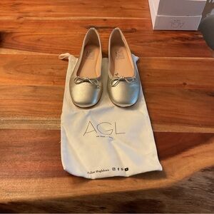 AGL Metallic Silver Loafers
